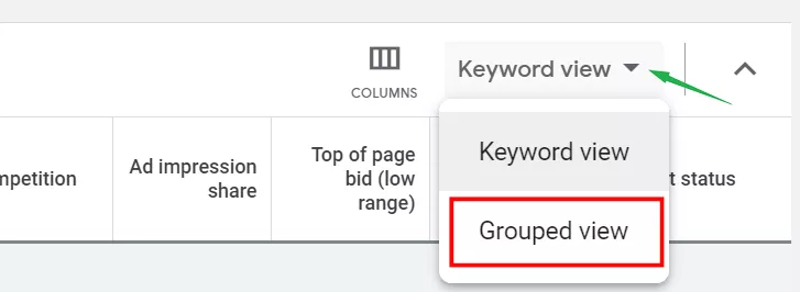 keyword grouping