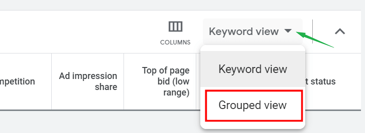 keyword grouping